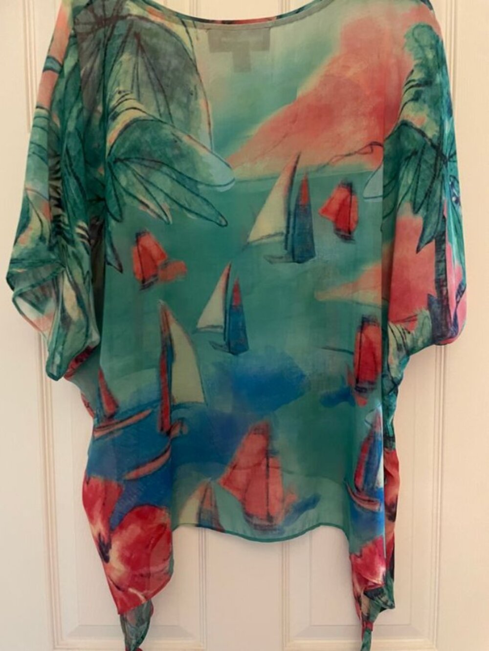 COLLEEN LOPEZ GORGEOUS CAFTAN TOP - M - NEW, NEVER WORN